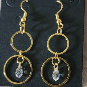 Sparkling Gold Drop Earrings